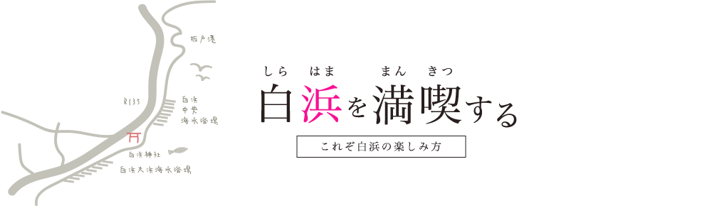 白浜を満喫する